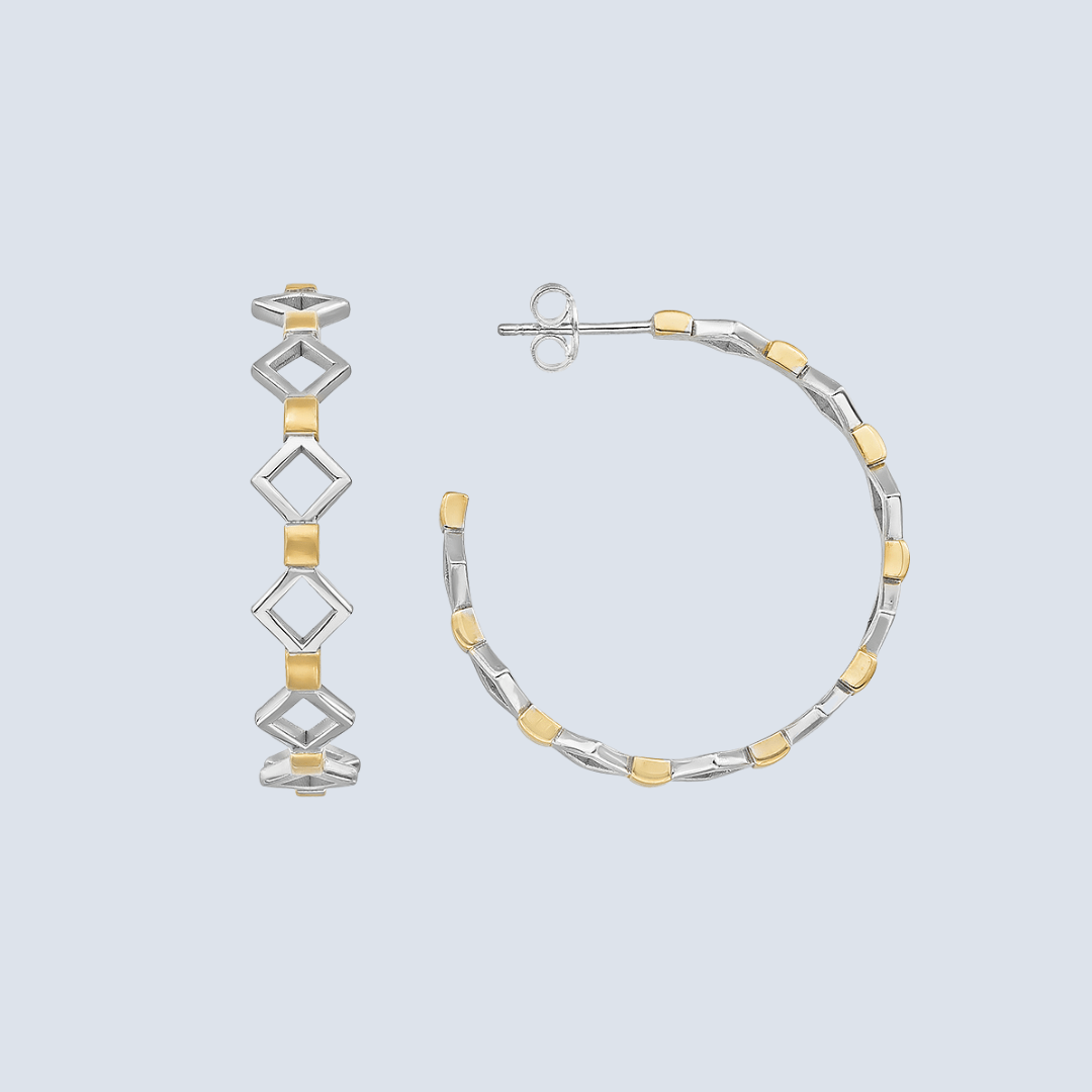 hoop earrings gray background