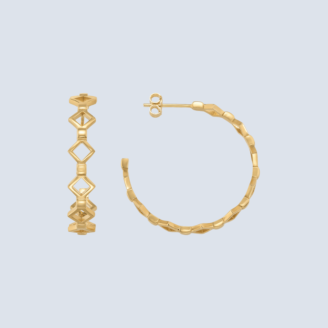 silhouette gold hoop earrings dekupe
