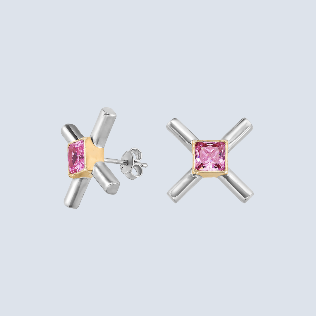 the x rosy glow earrings dekupe