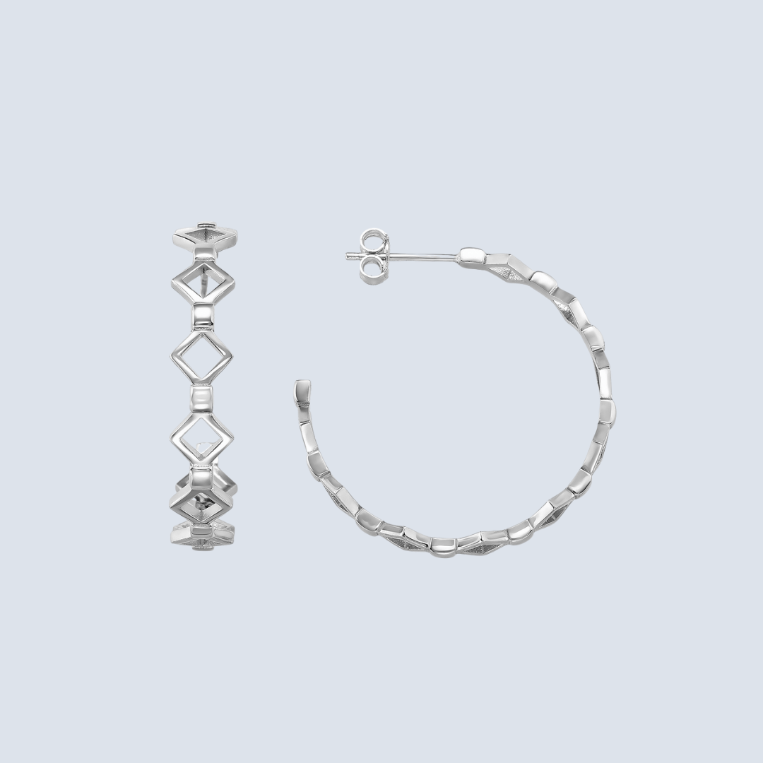 silhouette silver hoop earrings dekupe