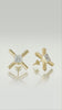 the x gold sparkle earrings video