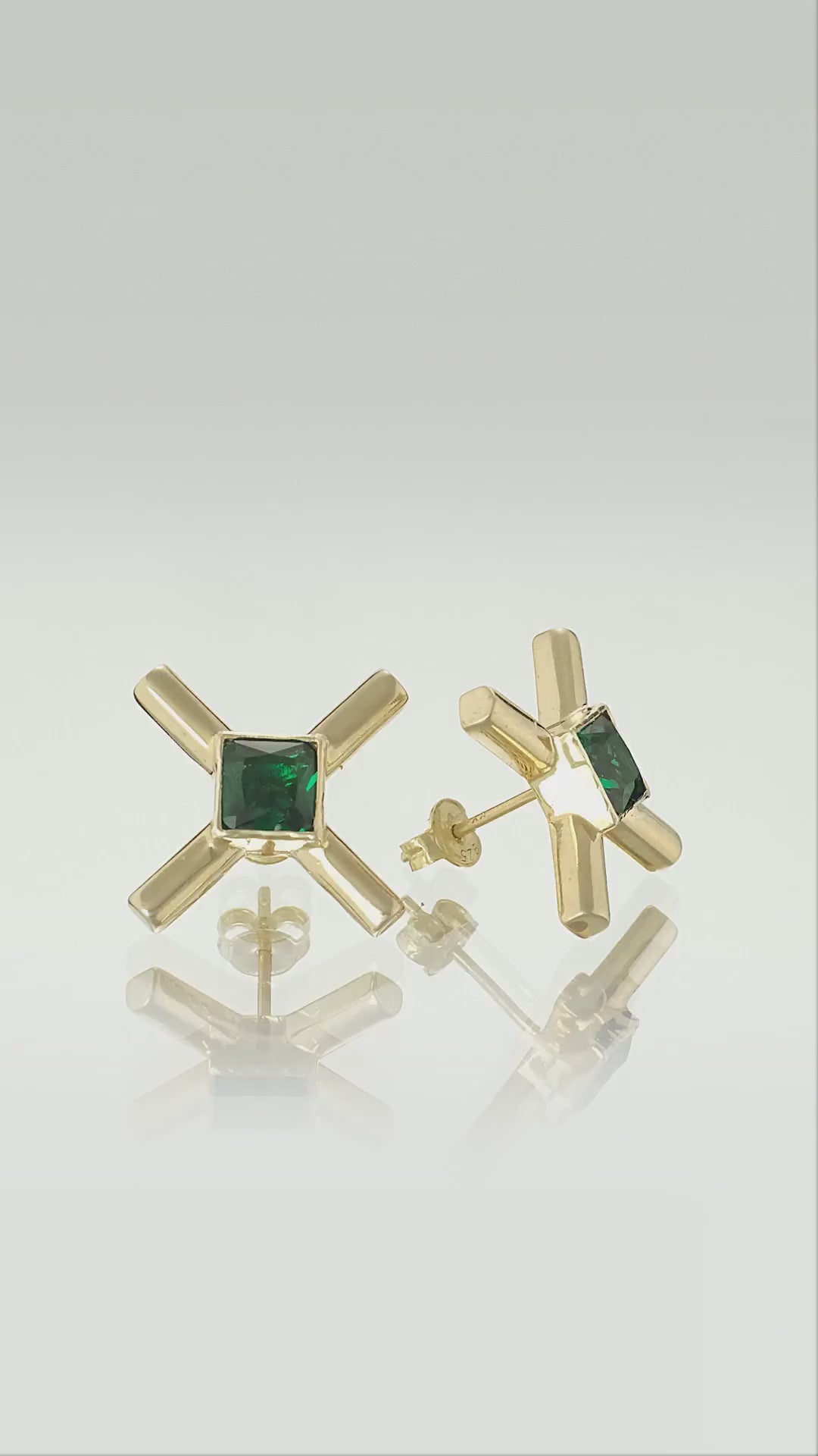 the x gold esmeralda earrings video