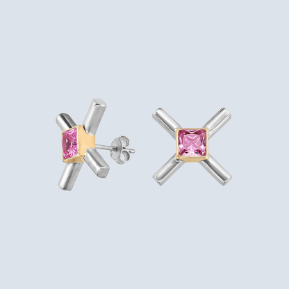 the x rosy glow earrings dekupe